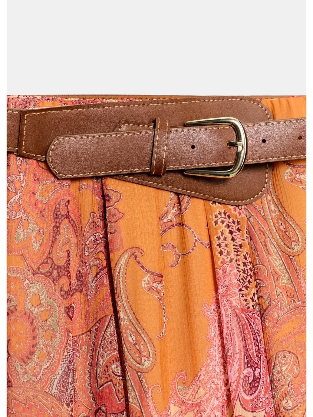 Zara Orange Paisley Maxi Skirt - Picture 7 of 7